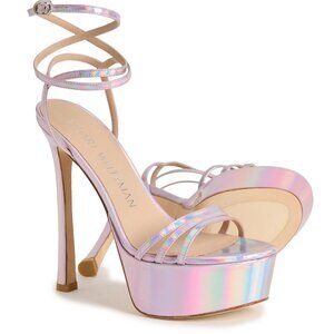 *Stuart Weitzman Made in Spain Soiree 145 Platform Sandals - Patent Leather*